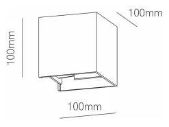 Aplique de pared LED blanco IP54 6,8W con aletas orientables 4000k