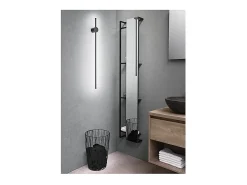 Aplique de pared LED CLOCK en aluminio 20W 3000K Perenz 97 cm Negro