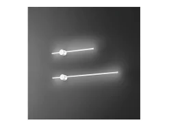 Aplique de pared LED CLOCK en aluminio 12W 3000K Perenz 65 cm Blanco