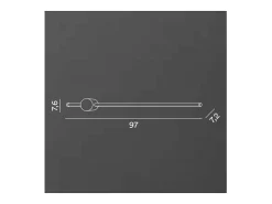 Aplique de pared LED CLOCK en aluminio 20W 3000K Perenz 97 cm Blanco