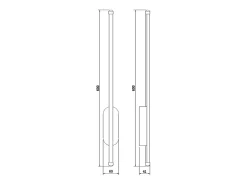 Aplique de Pared LED con Batería USB Recargable Metal Aura Negro