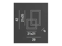 Aplique de pared LED Cruz Blanco 6598 B CT PERENZ