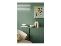 Aplique de pared LED de 18 W, pintable en yeso blanco mate, 3000 K, 1440 lm, difusor coloreable - Perenz - Blanco