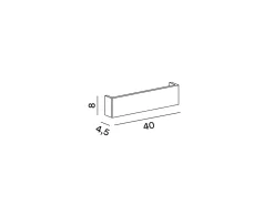 Aplique de pared LED de 12 W, pintable en yeso blanco mate, 3000 K, 960 lm, difusor coloreable - Perenz - Blanco