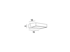 Aplique de pared LED Giro - 14 W, 3000 K, regulable 340°, 1120 lm, IP54, 15 x 5 x 16 cm, antracita - Perenz