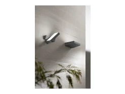 Aplique de pared LED Giro - 14 W, 3000 K, regulable 340°, 1120 lm, IP54, 15 x 5 x 16 cm, antracita - Perenz