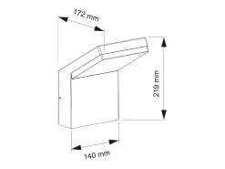 Aplique de pared LED IP54 18W Neo XL Negro 2200K/2700K/3000K Encendido/Apagado