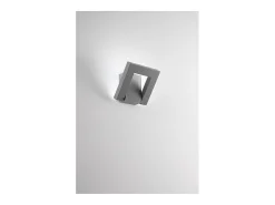 Aplique de pared LED Leva de 12 W, temperatura de color de 3000 K a 4000 K, ángulo ajustable de 340°, 960 lm, IP54, color gris cemento - Perenz