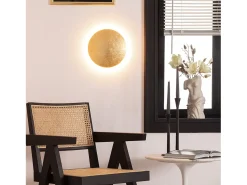 Aplique de Pared LED 18W de Aluminio Iris Dorado 3000K Blanco Cálido