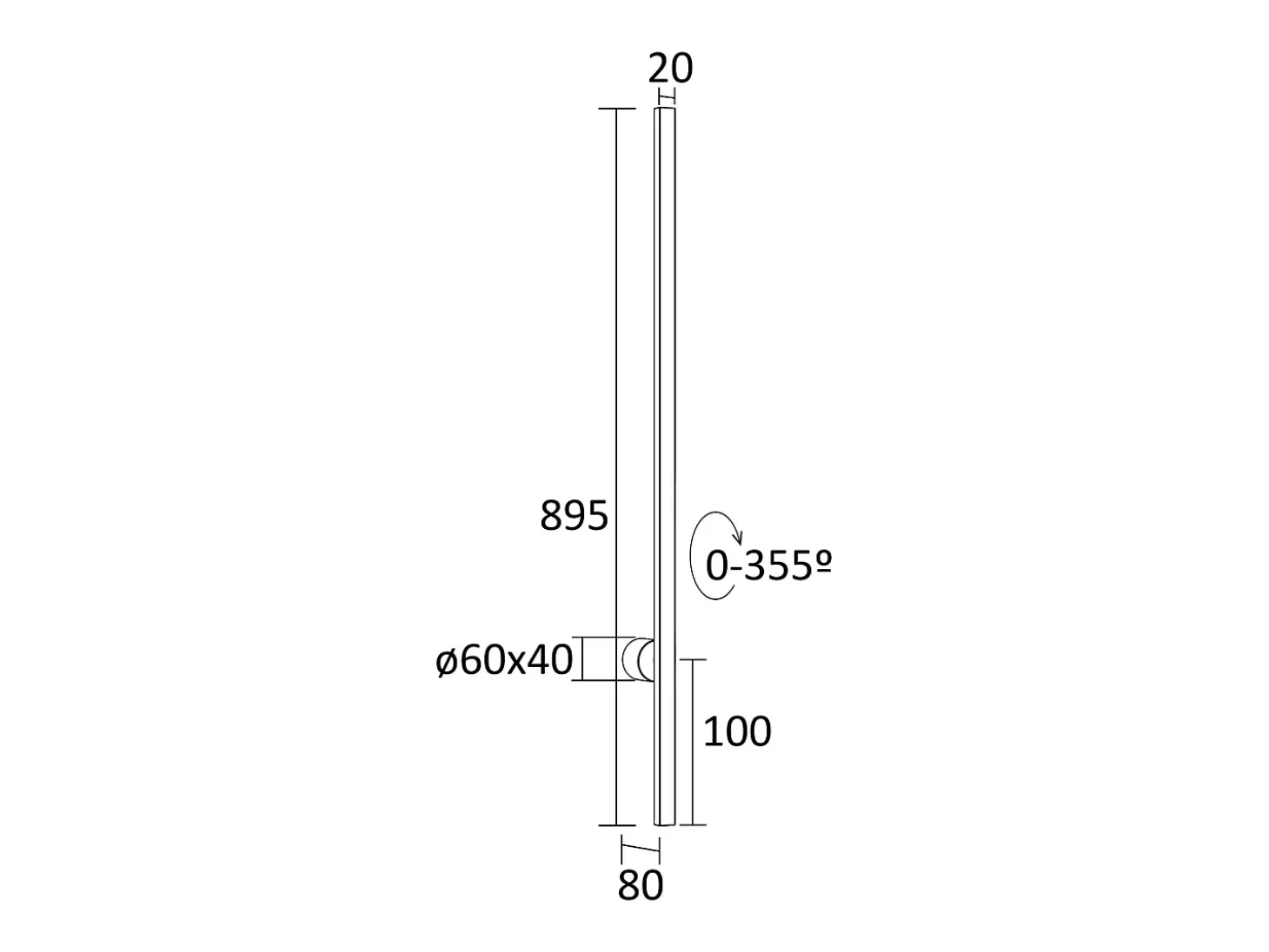 Aplique de Pared Lineal LED 10W Metal Houston Negro