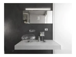 Aplique de pared LITS estilo clásico - L. 90 cm - acero y policarbonato - LED SMD 12W - 1883 lm y 3K - cromo - IP44