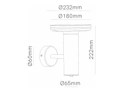 Aplique de pared Mac negro - Aplique LED de 12 W con interruptor CCT 2700K/3200K/4000K, aplique de pared de aluminio - Beneito & Faure