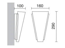 Aplique de pared MENKAR estilo clásico- LED SMD- 12W- 1200lm- CRI80- 3000K- Niquel satinado- interior
