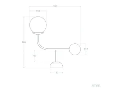Aplique de Pared Metal Bradwall Negro