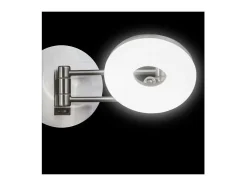 Aplique de pared modelo Damian acabado niquel satinado 10cm(alto) 11cm(ancho) 40cm(fondo)