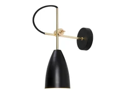 Aplique de pared modelo Manus acabado negro 37 cm(alto)10 cm(ancho)33 cm(largo)