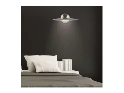 Aplique de pared modelo Nube acabado niquel satinado 10 cm(alto) 30 cm(ancho) 23 cm (fondo