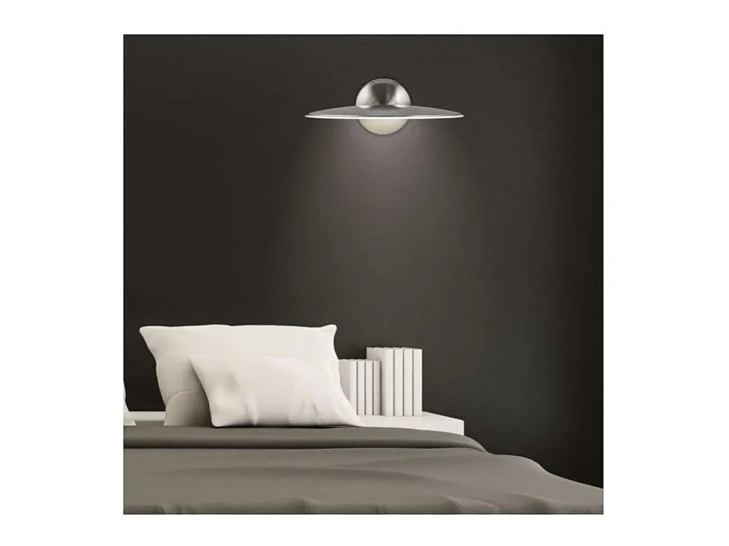 Aplique de pared modelo Nube acabado niquel satinado 10 cm(alto) 30 cm(ancho) 23 cm (fondo