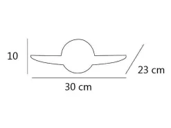 Aplique de pared modelo Nube acabado niquel satinado 10 cm(alto) 30 cm(ancho) 23 cm (fondo