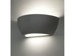 Aplique de pared moderno en cerámica blanca minimalista Salem