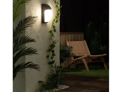 Aplique de Pared para Exterior Titus Negro