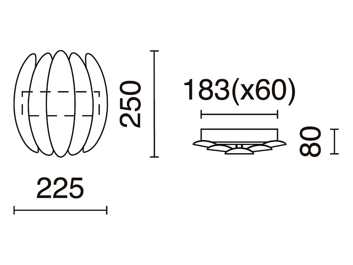 Aplique de pared PETAL estilo moderno - Alt. 25 cm - LED SMD 20W - 2059lm - 3K - IP20 - acero y negro