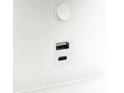 Aplique de pared SERENE estilo moderno - LED SMD 6W - 732lm Y 3K - IP20 - 350º - on&off y USB - RIGHT -acero y negro