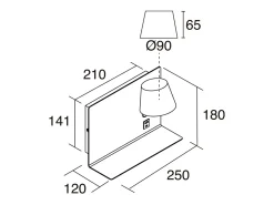 Aplique de pared SERENE estilo moderno - LED SMD 6W - 732lm Y 3K - IP20 - 350º - on&off y USB - LEFT -acero y blanco