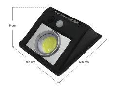 Aplique de Pared Solar LED con Sensor Crepuscular y Movimiento Negro 7500K 20000H 7hSevenOn