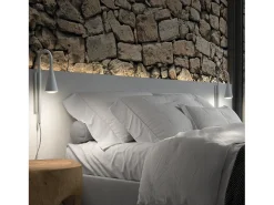 Aplique de pared TEAR estilo moderno - GU10 20W - cable 2 metros- on&off - acero y blanco