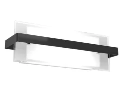 Aplique de pared Toplight Cross de 2 luces con casquillo E27, estructura en blanco y negro, diseño moderno 44x12x15cm