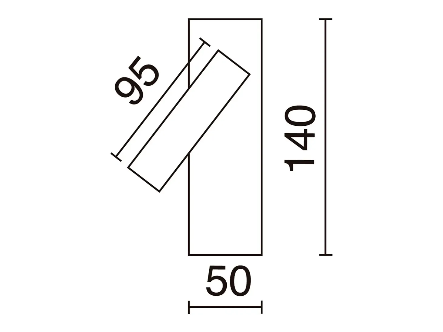 Aplique de pared TOSACANA de estilo moderno y versátil - Alt. 14 cm - LED SMD 3W - 200lm y 3k - 90º y 180º - on&off - IP20 - acero y negro