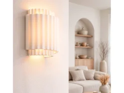 Aplique de Pared Yeso Double Colum Blanco