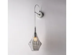 Aplique de pared Zeus de hierro con cristal pyrex gris 1 luz .14 P.21 BL270-AP1-GR