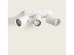 Aplique de Techo Aluminio Aritz 3 Foco Blanco