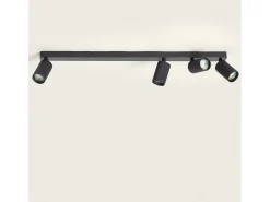 Aplique de Techo Aluminio Breixo 4 Focos Negro