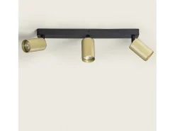 Aplique de Techo Aluminio Breixo 3 Focos Dorado