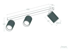 Aplique de Techo Aluminio Breixo 3 Focos Dorado