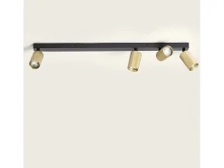 Aplique de Techo Aluminio Breixo 4 Focos Dorado