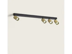 Aplique de Techo Aluminio Breixo 4 Focos Dorado