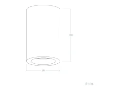 Aplique de Techo Cemento Cuarzo Gris