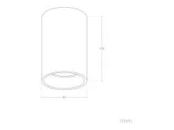 Aplique de Techo Circular Traxim M Negro