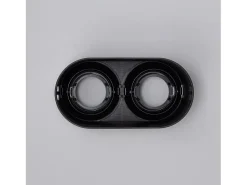 Aplique de Techo Doble Negro con Bombilla GU10 Space 2700K Blanco Cálido