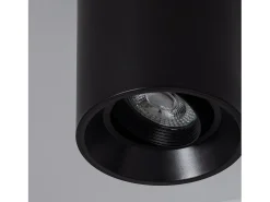 Aplique de Techo Negro con Bombilla GU10 Space 6000K Blanco Frío