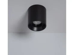Aplique de Techo Negro con Bombilla GU10 Space 6000K Blanco Frío