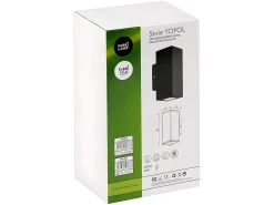 Aplique Doble Luz Para Exterior Modelo Yopol Gris