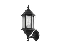 Aplique Ext.aluminio Pollux Peq.negro Ip44