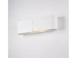 Aplique Hug con difusor cortado a láser en hierro lacado blanco 2 luces .45 P.10 BL316-AP2-BCO