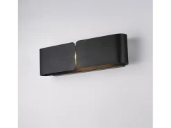 Aplique Hug con difusor cortado a láser en hierro lacado negro 2 luces .45 D.10 BL316-AP2-NR