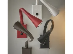 Aplique lector Skin estilo moderno - uso interior- acero y piel blanca - LED SMD 2W- 3.000K- 180º grados- on/off- IP20